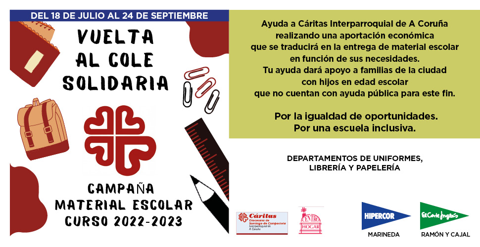 VUELTA AL COLE SOLIDARIA CON CÁRITAS